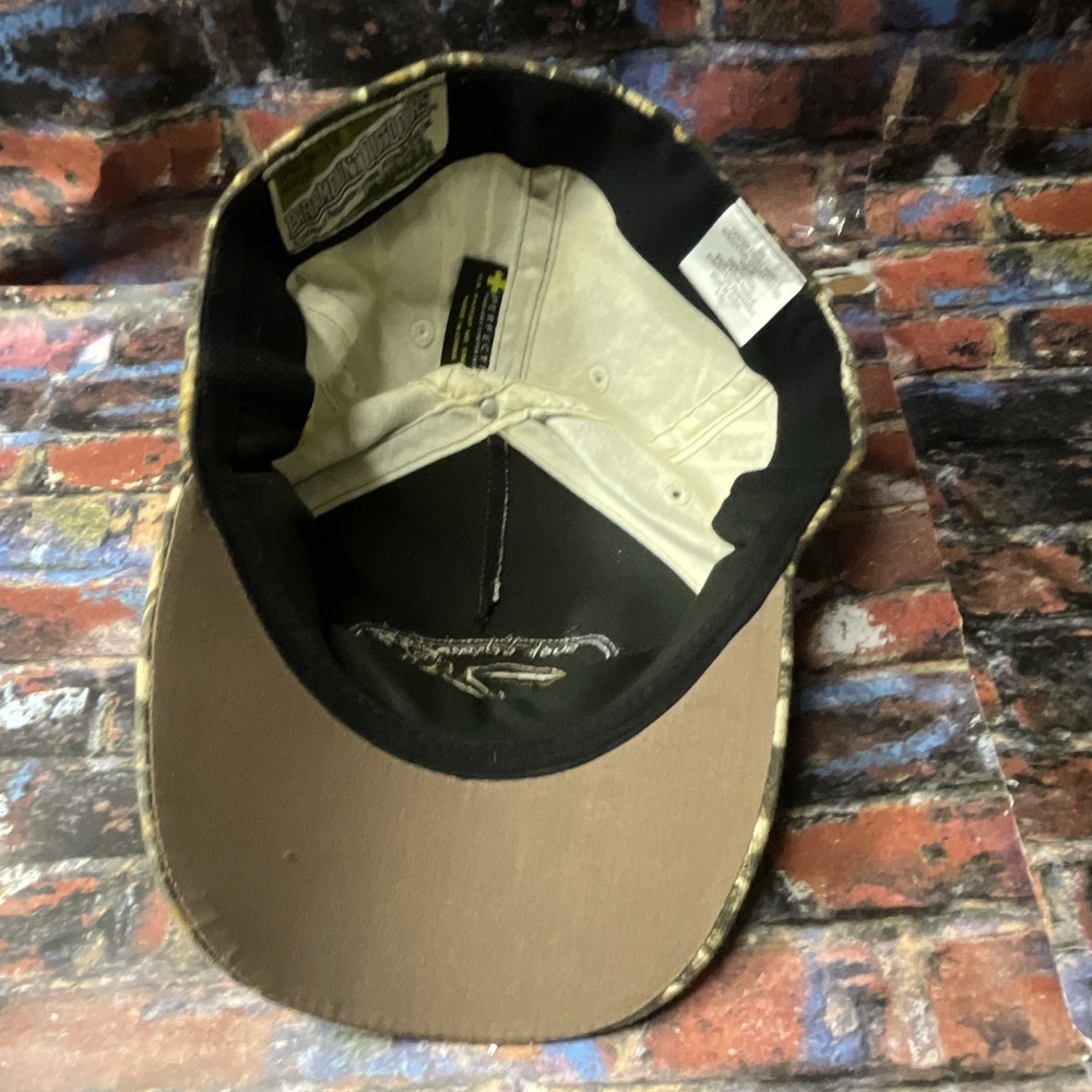 Duck Commander Camo lg/xl fitted Ball Cap Cotton Brown/Green distressed design - Picture 5 of 6